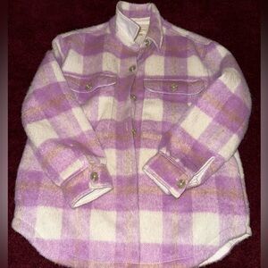 Saltwater luxe purple lumberjack jacket women’s medium M Shacket